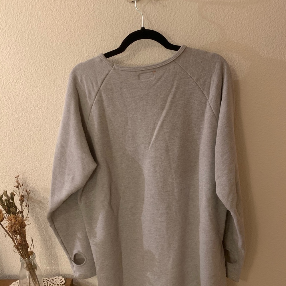 gray crew neck tunic - Picture 2 of 3